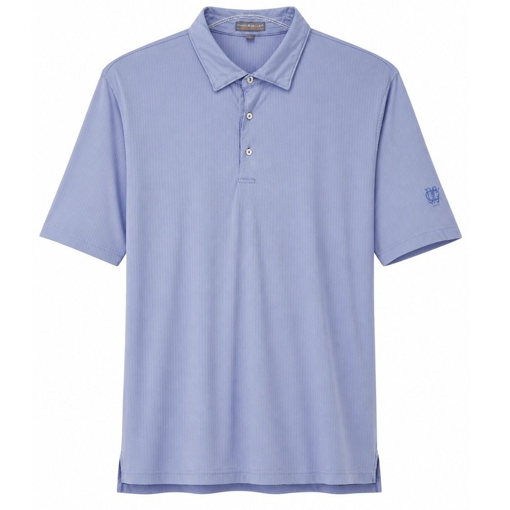 Peter Millar Polo Mens XL Summer Comfort Blue Striped Regular Fit Modern Golf